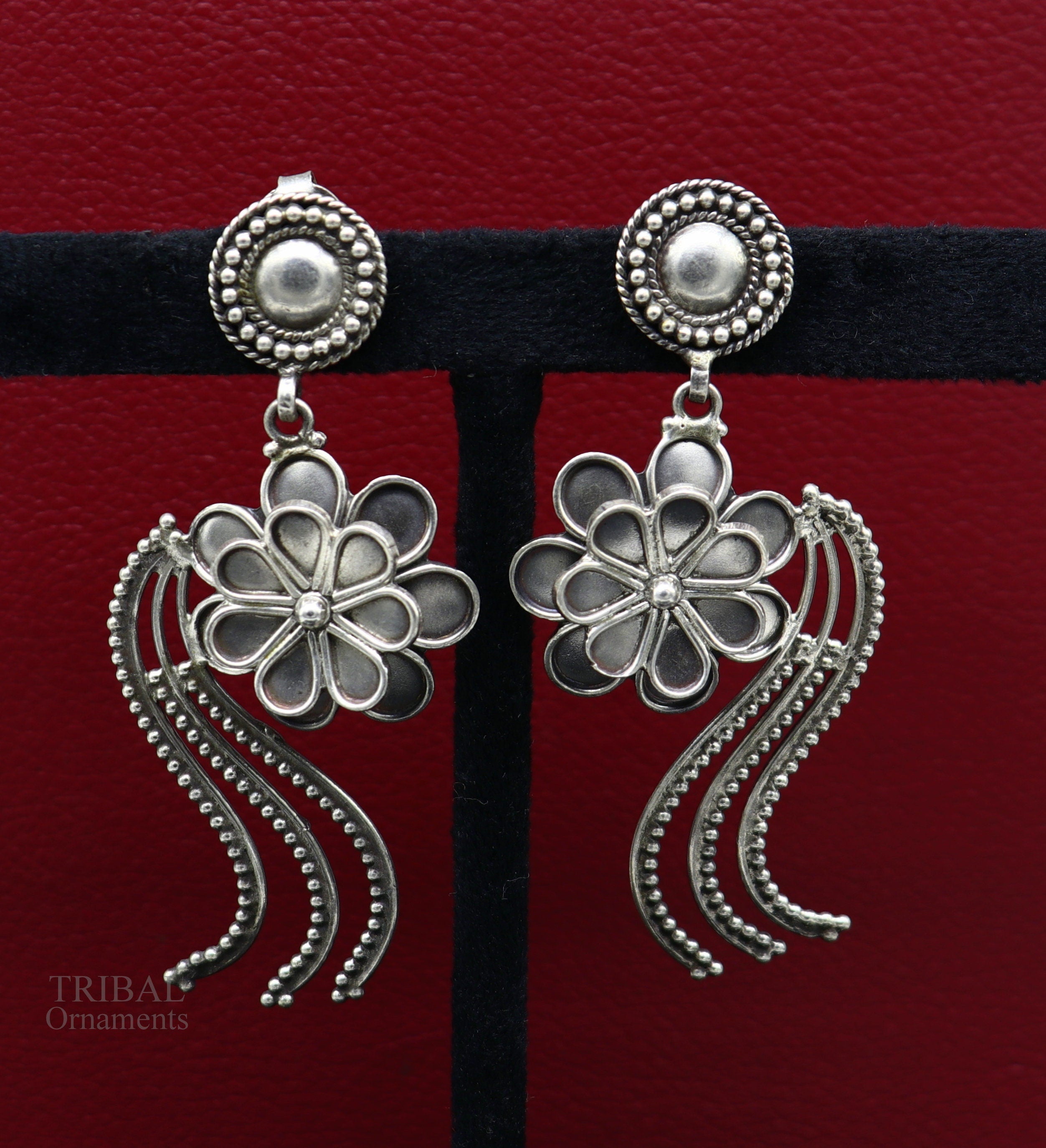 Faux Pearl Dangle long drop hoop Fringe Tassel Earrings gold tone, See –  Indian Designs